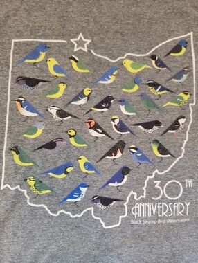 Ohio Birds Shirt - Heather Grey - Size Large